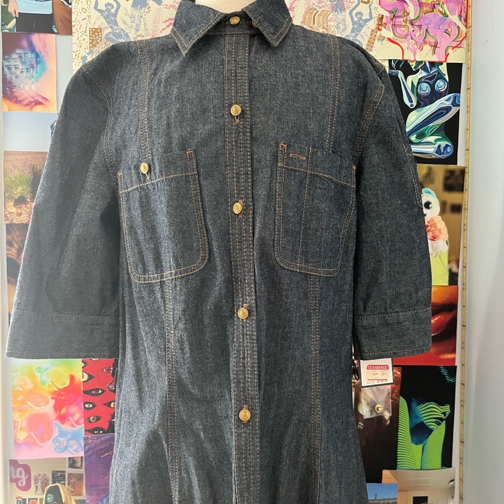 Dark Denim Maxi Length Ralph Lauren Dress